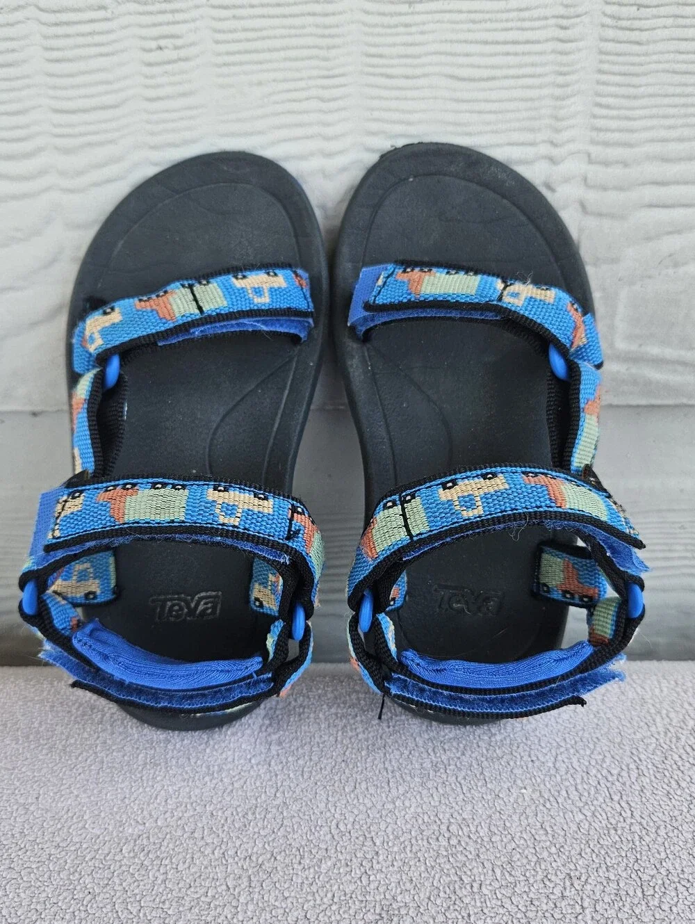 Teva Hurricane XLT 2 Hiking Sport Sandals Toddler SZ 7 Blue Trucks Hook & Loop